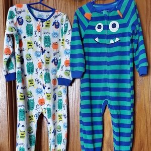 Boys Footed Polar Fleece Pajamas (2 pk)